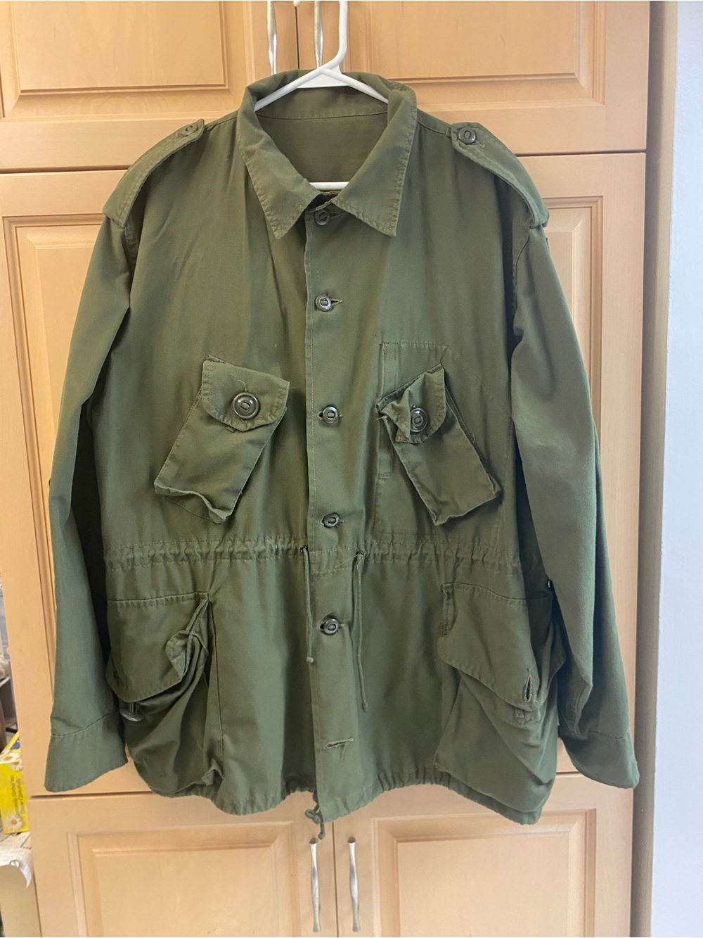 Vintage Canadian Olive Green Military Field Jacket shirt Army shacket XL XXL